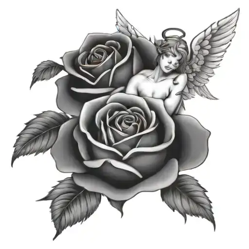Angel And Rose Growing