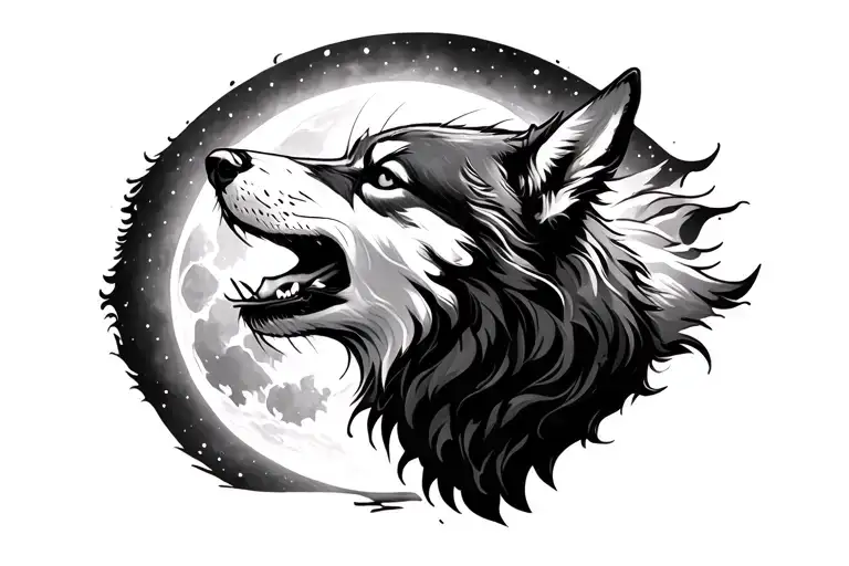 Wolf Howling At The Moon