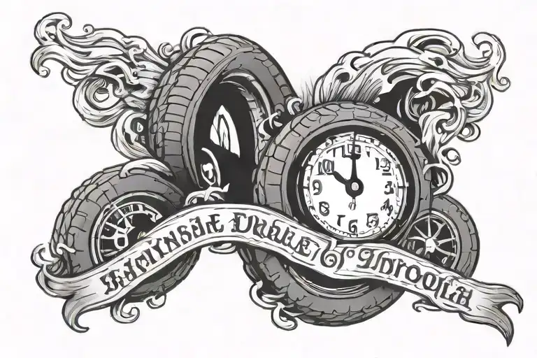 Birth And Death Date With Tire Smoke