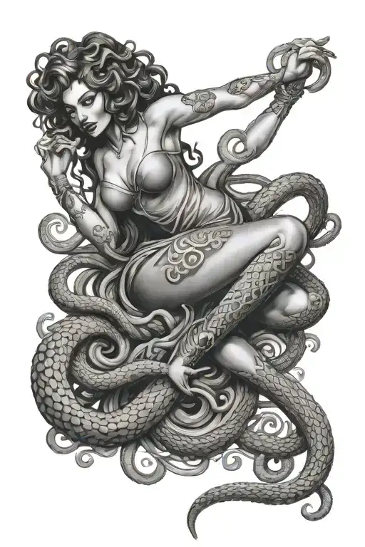 Medusa Pin Up Girl Full Body