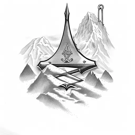 Scottish Lowland Claymore Sword With Pikes Peak Behind It