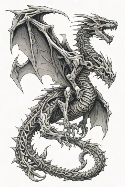 Skeleton Dragon On Arm