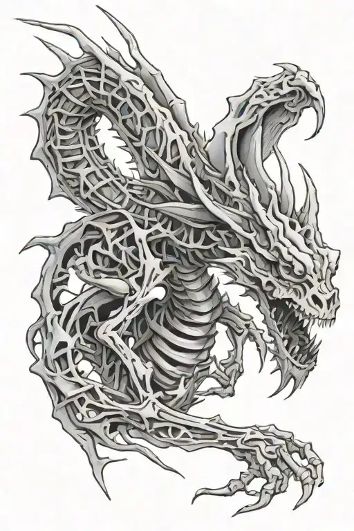Skeleton Dragon On Arm
