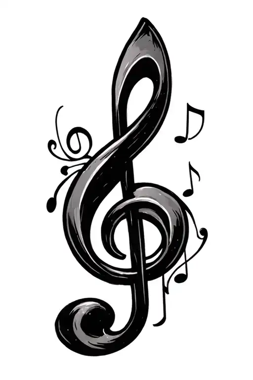 Sheet Music Note Intertwined