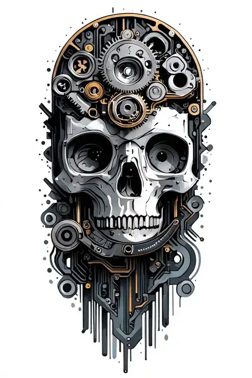 Steampunk And Circuit Board Patterns