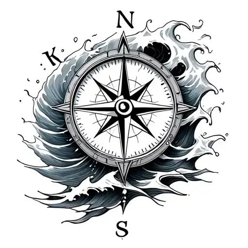 Posiden Compass Waves Crashing