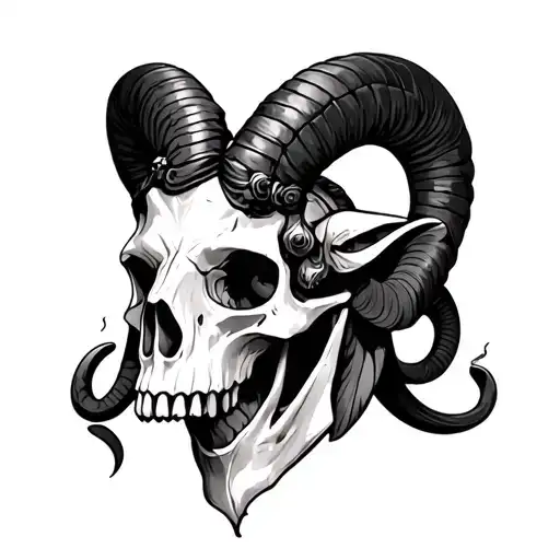 Candel And Ram Skull