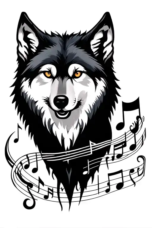 Wolf Luna Claws With Musical Notes