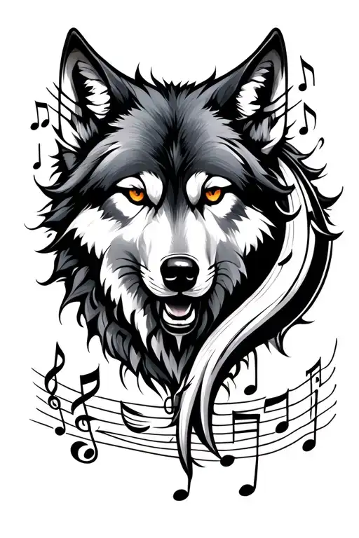 Wolf Luna Claws With Musical Notes