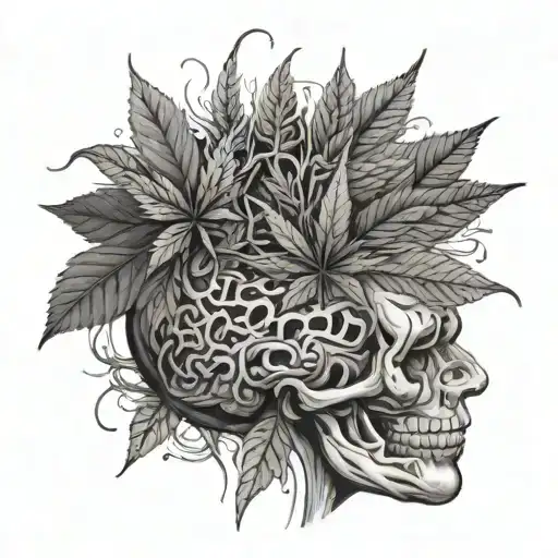 Weed Leaf Freeing A Brain