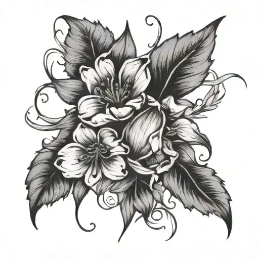 June And July Birth Flower Intertwined