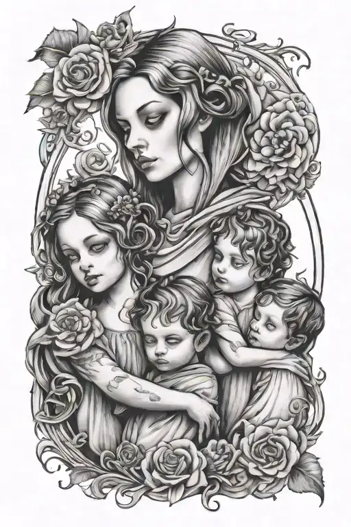 Mother And Children Gothic