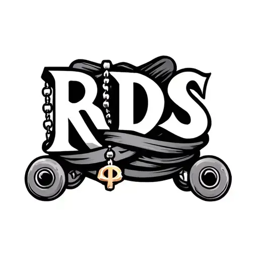 Rds Skate Logo With Rosary Wrapped Around It