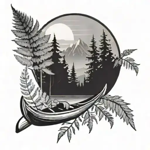 Mountain River Canoe Ferns