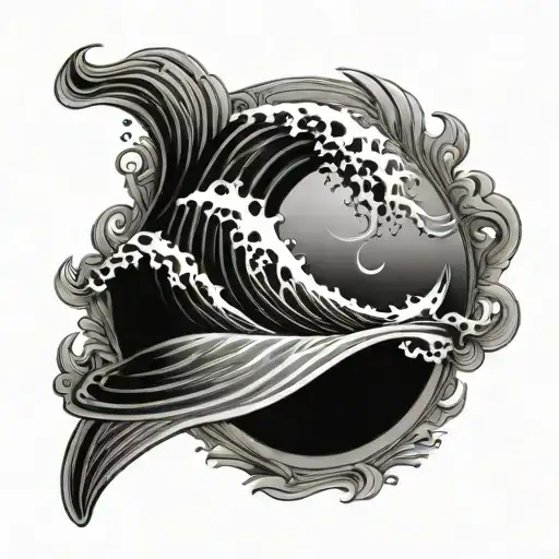 Arm Band With Ocean And Waves