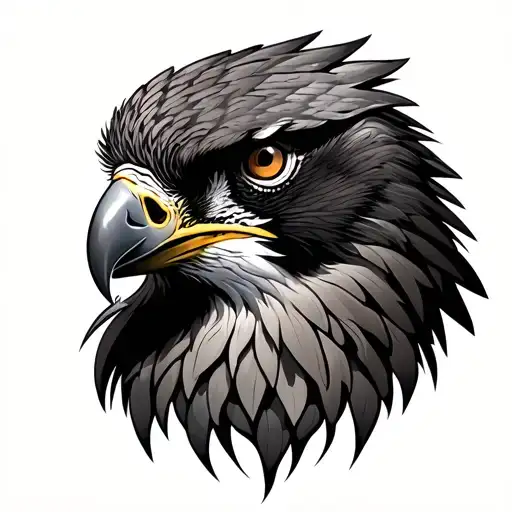 Forest And Falcon Head Faded