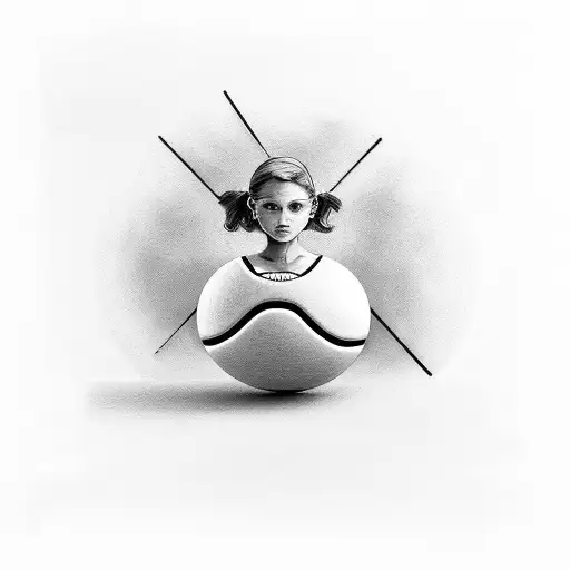 A Portrait Of Paula Badosa In A Tennis Ball Frame