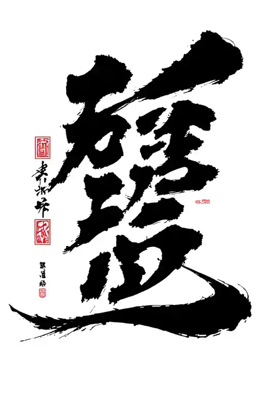 Outcast Written Vertically In Chinese Writing