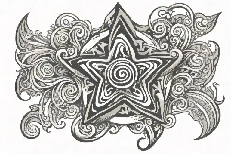 Star Swirl Star Surrounded