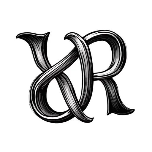 Love Infinity Sign With Letter R And Vinay Hidden Within
