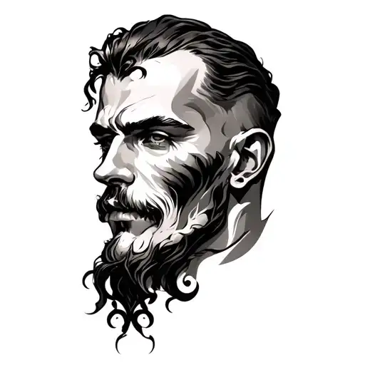 Tattoo In The Style Of Old Cheekbones Male