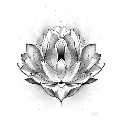 Back Lotus Flowers With Decorative Jewelry