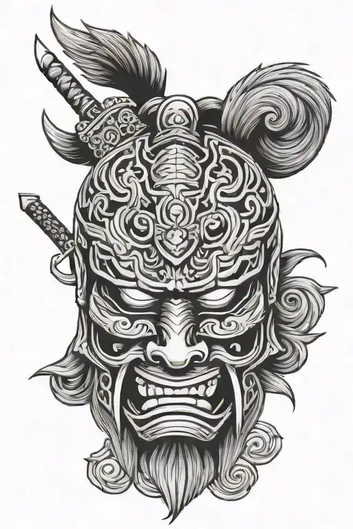 Japanese Warrior Mask