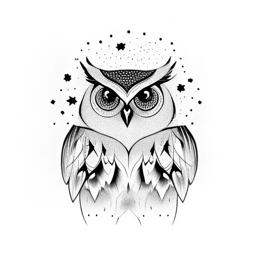 Owl With Stars