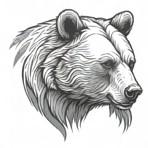Bear Head And Front