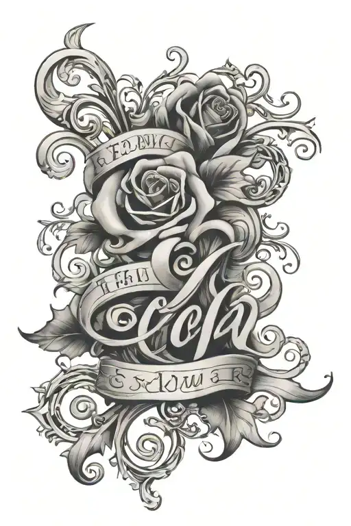 Names In A Scroll 4 Names Written