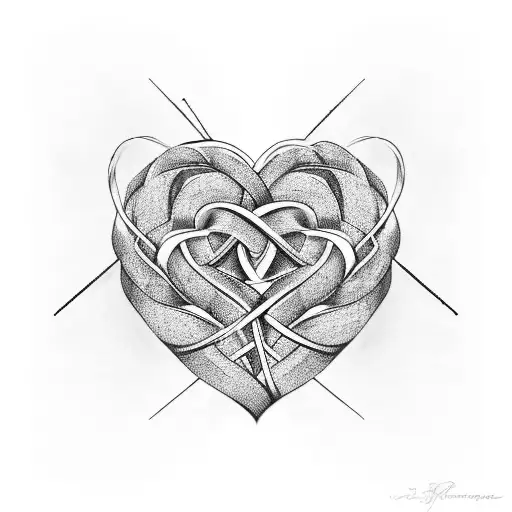 A Beautiful Bouquet Of Intertwined Hearts