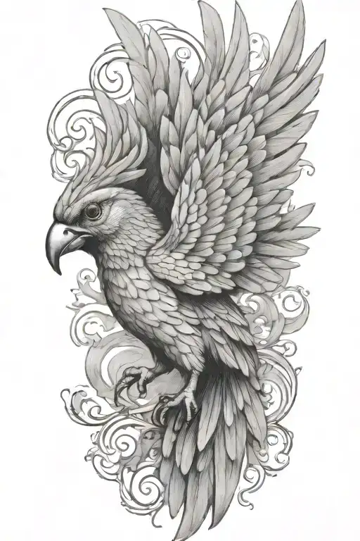 Realistic Liverbird Coming Out Of A Colbe
