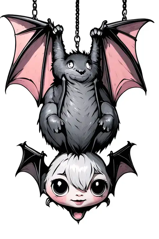 Hanging Bat Hanging Upside Down Cute