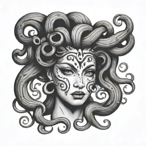 Medusa Beautiful Face