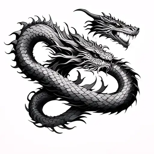 Dragon Scales Wrapping Around Forearm