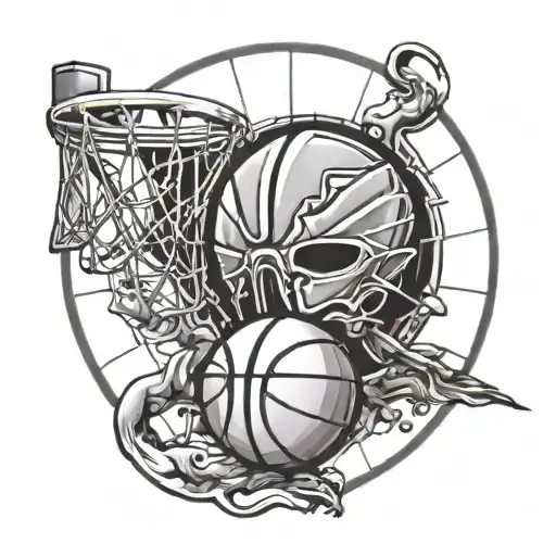 Cancer Zodiac And Basketball Hoop