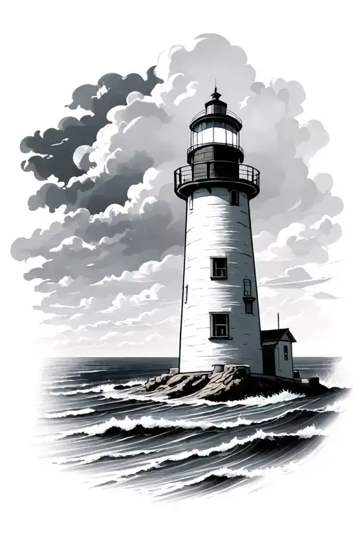 Lighthouse Near Ocean