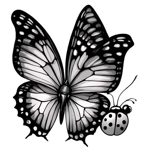 Butterfly And Ladybug