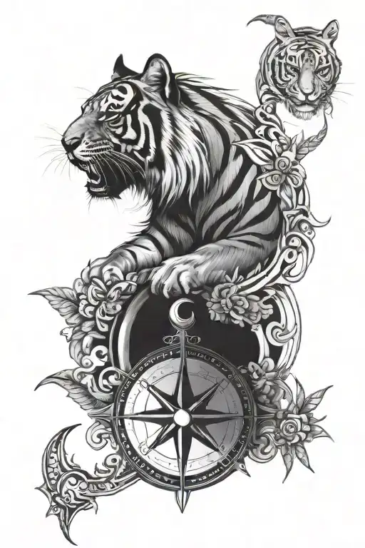 Grin Tiger And Compass