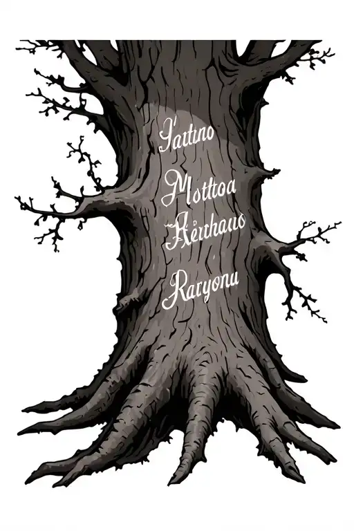 Tree Bark With Names Incorporated