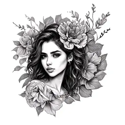 Make Me A Tattoo Using My Photos And An Additional Sketch Of A Tattoo In Black And White Photography