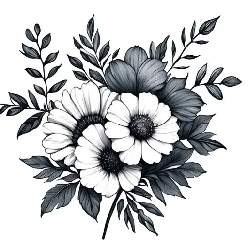 June April And September Birth Flower Bouquet