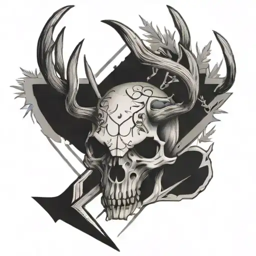 Arrow And Deer Skull