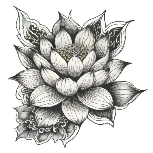 Lotus Flower Intertwined