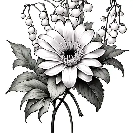 Chrysanthemum And Lily Of The Valley