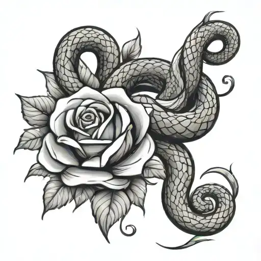 Snake Rose Intertwined