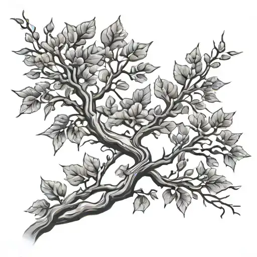4 Tree Branches Forming