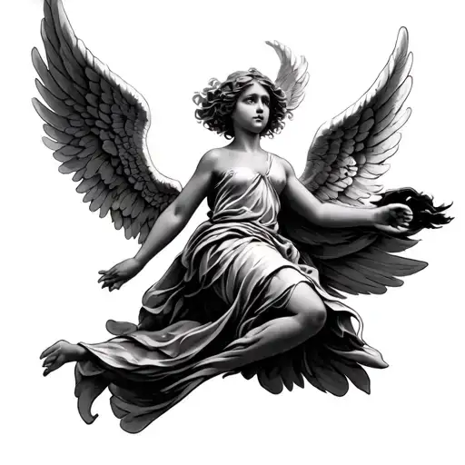 Angel Flying Towards