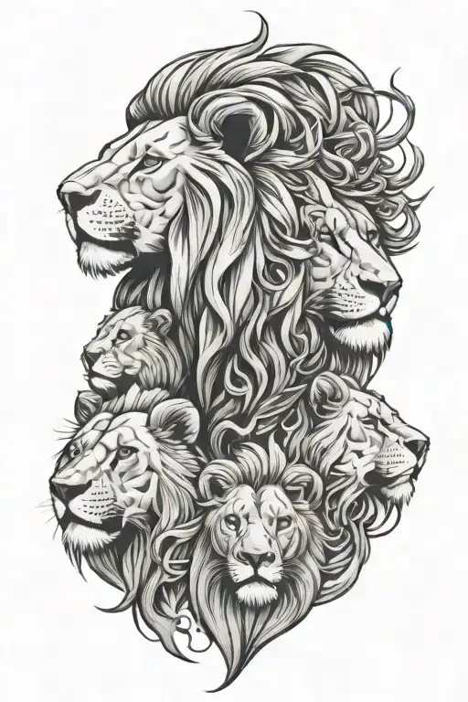 Lion Rise From The Ashes With Family