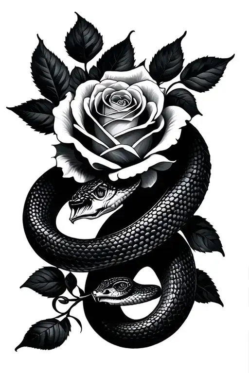 Rose And Snake